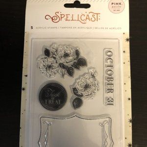 Pink Paislee Spellcast Trick or Treat Acrylic Stam